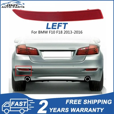 Red Left Side Rear Bumper Reflector Light 63147318555 For BMW F10 F18 2013-2016 - Image 1 of 4