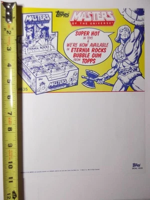 Topps Eternia Rocks! Papel doce anúncio vintage Masters of the Universe He-man esqueleto - Imagem 1 de 4