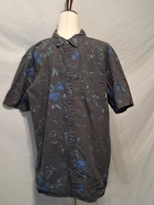 Camicia Vans con bottoni davanti hawaiana floreale nera taglia L - Foto 1 di 4