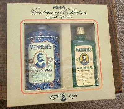 BOXED Mennen's Toilet Powder/SKIN BRACER 1978 Centennial COLLECTION LIMITED  - Image 1 of 2