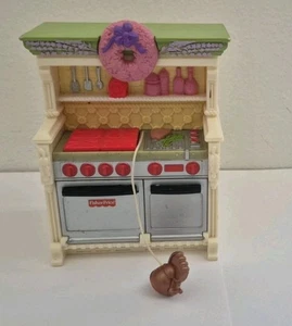 Fisher Price liebevolle Familie Puppenhaus Küchenzeile mit Sounds Herd Ofen Teekanne  - Bild 1 von 5