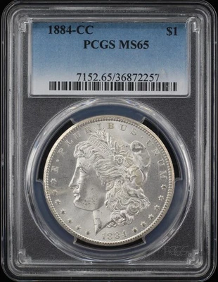 1884-CC MORGAN DOLLAR $1 PCGS MS65 (PQ079) - Image 1 of 4