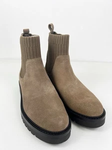 NEW Blondo Womens Hallie Pull On Waterproof Suede/Elastic Bootie US 11-Taupe - Picture 1 of 5