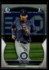 Tai Peete 2023 Bowman Draft Chrome Refractor G Card #BDC-28 - Picture 1 of 2