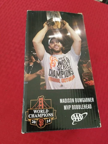 Madison Bumgarner 2014 MVP Bobblehead By AAA World Series Champs New In Box Cover
