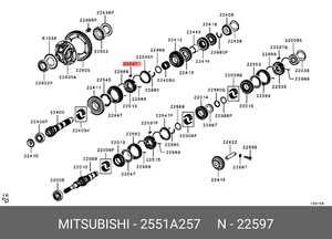 Original OE Schlüssel Schaltgetriebe Synchronizer für Mitsubishi 2551-A257 - Bild 1 von 1