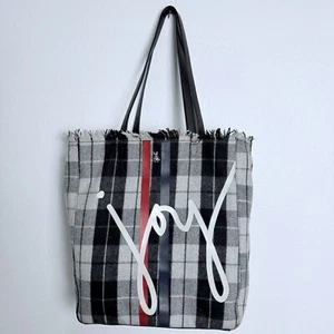 Bolso de Mano Love Ellen Degeneres Joy Negro Gris Bolso Cartera Cuero Vegano Fieltro - Imagen 1 de 10