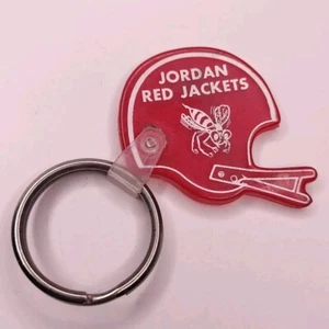 Vintage 70er Jahre Jordan rote Jacken Fußball Columbus Georgia High School Schlüsselanhänger Ring - Bild 1 von 3