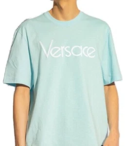 Authentic NWT Versace Tribute Unisex T Shirt Logo Pistachio 42 Cotton Size 8 - Picture 1 of 19