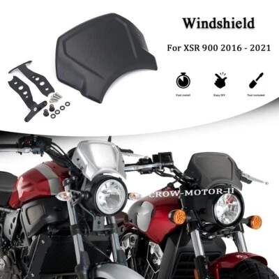Carenado delantero deflector parabrisas negro para Yamaha XSR 900 2016-2021 Foto 1 de 4