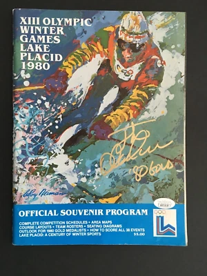 JACK O'CALLAHAN AUTO'D 1980 WINTER GAMES OFFICIAL PROGRAM W/ 80 GOLD INSCR JSA - Image 1 of 4