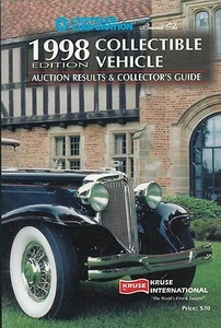 COLLECTIBLE VEHICLE AUCTION RESULTS souvenir program 1998 - Bild 1 von 1