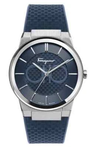 Salvatore Ferragamo Herren Saphir Uhr SFHP00120 blau Silikonband & Zifferblat... - Bild 1 von 5