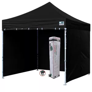 Ez Pop Up Canopy 10 x 10 Ez Pop Up Waterproof Tent+4 Side Walls & Weight Bags - Picture 1 of 20