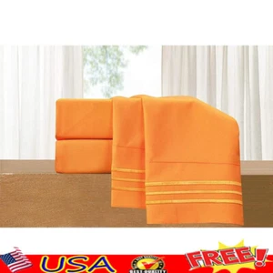 Luxury Microfiber Sheet Set 1500 Thread Count Durable King Soft Breathable New - Picture 1 of 3