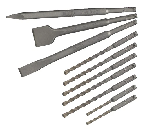 FAMEX 8392-10 SDS PLUS Bohrer Meißel Satz Flachmeißel Spat Spitz Meißel GERMANY - Bild 1 von 1