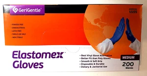 [200 piezas] Guantes GeriGentle TPE Elastomex, azules, medianos - Imagen 1 de 2