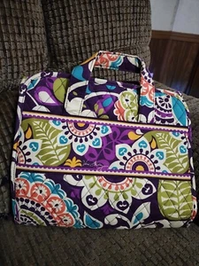 Vera Bradley Hanging Organizer Makeup Jewelry Case Plum Crazy Purple Clean - Picture 1 of 9