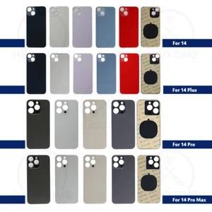 Für iPhone 14 Plus 14 Pro Max Rückseite Glas Ersatz BigCam Loch + Kleber - Bild 1 von 5