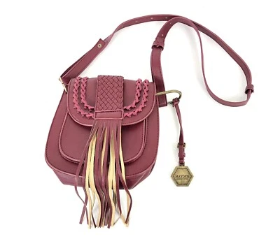 Bandolera Hayden By Hayden-Harnett Mackensie Borgoña Flecos Cuero Vegano Foto 1 de 4
