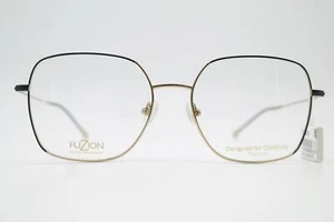 Fuzion FUKF13 Titanium Black Gold Square Eyeglasses Frame New - Picture 1 of 6