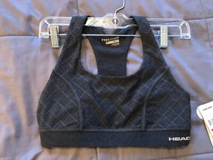 HEAD Women's Sports Bra, Charcoal Heather, NWT, Small and Medium Available. - Picture 1 of 4