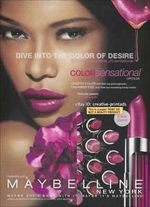 MAYBELLINE Beauty 1-PÁGINA IMPRESIÓN ANUNCIO 2012 JESSICA BLANCO bonita niña labios ciruela - Imagen 1 de 1