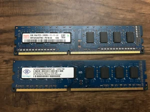 Nanya 4GB DDR3 1600 Mhz RAM PC3-12800U Desktop Memory and HYNIX 2GB PC3-10600U D - Picture 1 of 3