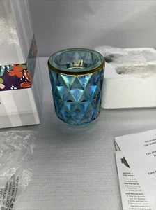 Scentsy CROWNED IN GOLD Mini Plug-In Wax Warmer NIB Turquoise Iridescent - Picture 1 of 3
