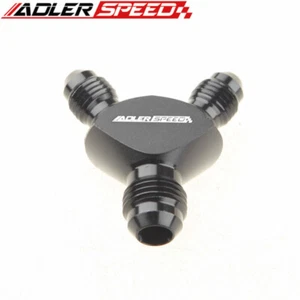 ADLERSPEED AN-6 6AN x 4AN AN4 x AN4 -4AN Aluminum Fuel Oil Y Block Adapter Black - Picture 1 of 5