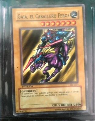 Yu-Gi-Oh! TCG Gaia, The Fierce Knight- Spanish "Gaia, El Caballero Feroz" (1996) - Image 1 of 2