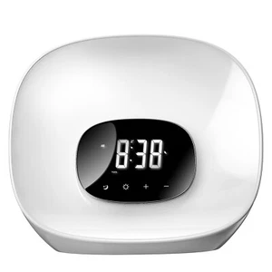 Groove e Light Curve Wake Up light Alarm Clock with Radio White-UK - Picture 1 of 6