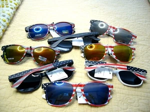 Men's Sunglasses USA Patriot American Flag Flex Hinged Women's Sunglasses WF01 - Picture 1 of 28