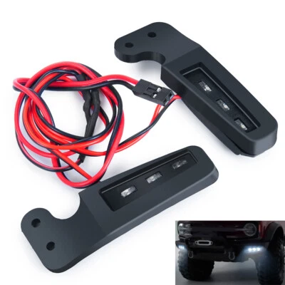 Front Bumper LED Side Lights Parts for 1/10 Traxxas TRX-4 RC Crawler Car - Image 1 of 4