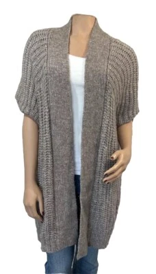 Cárdigan Suéter Estilo KIMONO Abierto Calypso St Barth Talla S Alpaca Yak Pelo Lana Foto 1 de 4