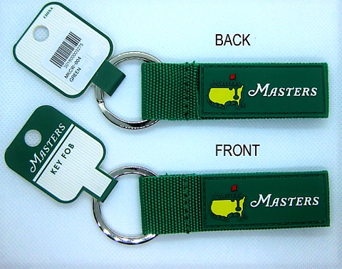2023 Augusta National MASTERS, OFFICIAL, GREEN DOUBLE-SIDED, Key Chain Cover