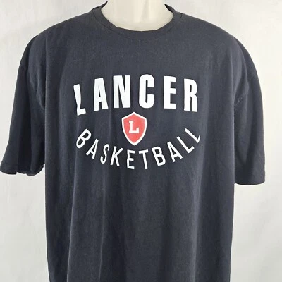 Lancer Baseball L Men T Shirt Short Sleeve Size XL Black Light Weight Round Neck - Image 1 of 4