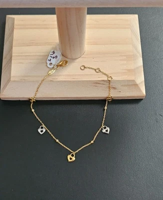 10k gold two tone bracelet 7 inch - Image 1 of 4