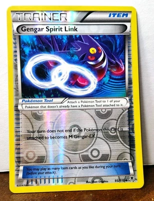 POKEMON GENGAR SPIRIT LINK 95/119 REVERSE HOLO TRAINER XY PHANTOM FORCES MP-LP - Image 1 of 4
