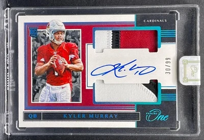 2019 Panini One Rookie Dual Patch Autograph Kyler Murray #35 Blue /99 RC AUTO  - Image 1 of 2