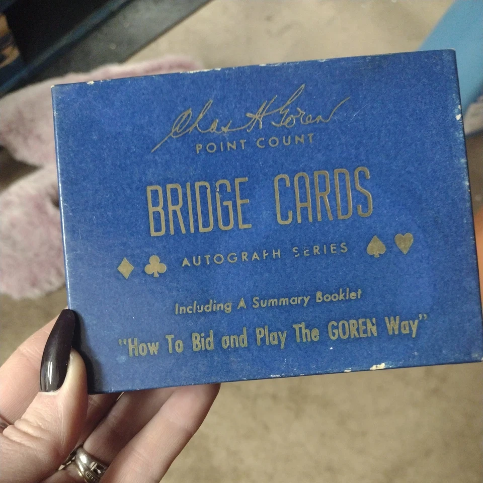 Vintage Chas Goren Point Count Bridge Cards Autograph Series - Image 1 of 4