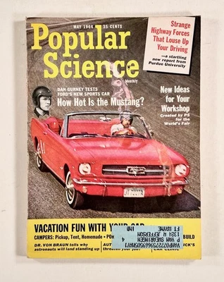 1964 May POPULAR SCIENCE Von Braun on Astronauts A-11 SPYPLANE Cold War MUSTANG  - Image 1 of 4