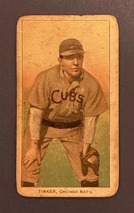 1909-11 T206 - Joe Tinker HOF Piedmont Back Hands on Knees Vintage Chicago Cubs - Picture 1 of 2
