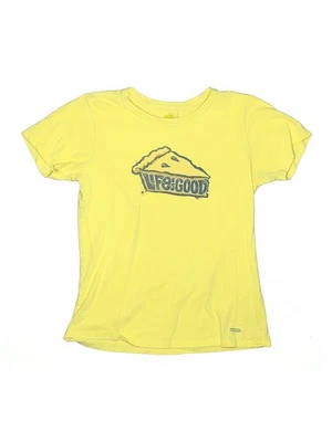 Camiseta Life Is Good Girls amarilla manga corta niños pequeños Foto 1 de 2