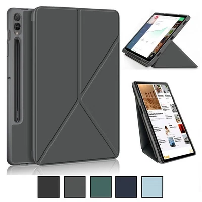 For Samsung Galaxy Tab S9 S9+ Transformer Stand Leather Auto Smart Case Cover - Image 1 of 4