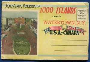1000 Islands and Watertown New York Postcard Folder - Picture 1 of 2