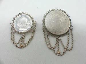 2 Silbemünzen Taler Patrona Bavaria 1783 + 1799 Brosche Trachtenschmuck - Bild 1 von 5