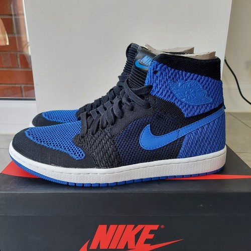 Nike Air Jordan 1 Retro High Flyknit Royal taglia UK 8 con scatola
