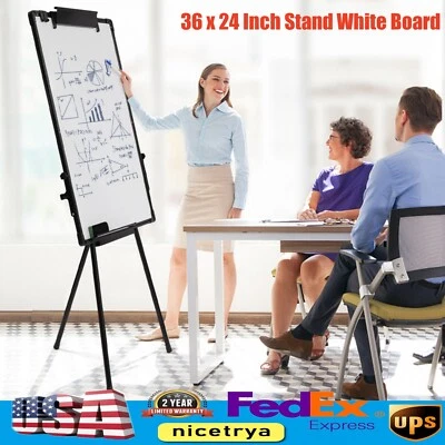 Magnetic Dry Erase Board with Stand Tripod Whiteboard Easel Adjustable Height - Image 1 of 4