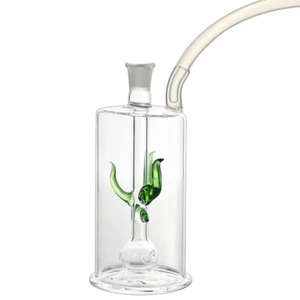 4.7" MINI Portable Glass Bong Clear Smoking Water Pipe Tobacco Bubbler + Tube - Picture 1 of 6